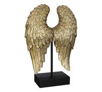 GILDE Scultura Wing, oro/nero, altezza 30 cm