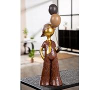 GILDE Statuetta a forma di ragazzo in resina, altezza 43 cm, marrone, con palloncini, cappelli e cravatte