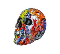Gilde Statuetta decorativa a forma di teschio Street Art, 11 x 19 x 15 cm, in Poly Graffiti