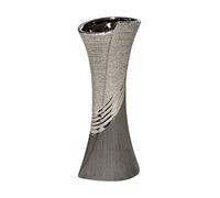 Gilde Vase grau silber mit Relifierung 11556028