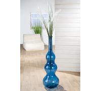 GILDE Vaso Balleros in vetro blu panciato, altezza 100 cm, diametro 33 cm, decorazione per la casa