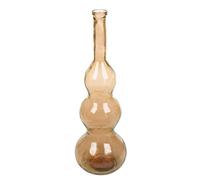 GILDE Vaso Balleros in vetro, forma panciata, marrone, altezza 100 cm x diametro 33 cm, vaso decorativo