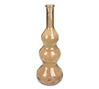 GILDE Vaso Balleros in vetro, forma panciata, marrone, altezza 75 cm, diametro 27 cm, vaso decorativo