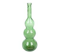 GILDE Vaso Balleros in vetro, forma panciata, verde, altezza 100 cm x diametro 33 cm, vaso decorativo