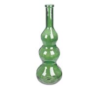 GILDE Vaso Balleros in vetro - forma panciata - verde - altezza 75 cm x diametro 27 cm - vaso decorativo