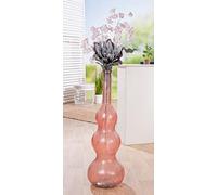 GILDE Vaso Balleros in vetro rosa satinato panciato, altezza 100 cm, diametro 33 cm, decorazione per la casa, regalo fiori