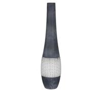 GILDE Vaso da pavimento Brooklyn in ceramica, colore antracite, opaco, altezza 71 cm, diametro 15 cm, soggiorno