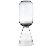 GILDE Vaso da pavimento Luxo, in vetro, altezza 80 cm x diametro 27 cm, nero, per erba della pampa