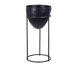 GILDE Vaso decorativo, Metallo, Nero, Höhe 50cm