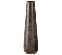 GILDE Vaso in ceramica Wave XXL - Vaso decorativo impermeabile altezza 70 cm marrone - decorazione soggiorno - produzione europea