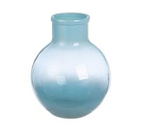 GILDE Vaso Novelle - Vetro - Pancioso - Altezza 31 cm x Ø 24 cm - Blu - Vaso da tavolo