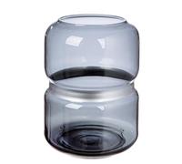 GILDE Vaso Opti vetro grigio altezza 30 cm diametro 22 cm decorazione accessorio casa idea regalo decorazione interni
