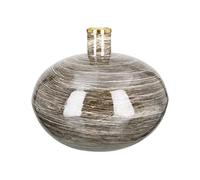 GILDE Vaso per fiori in metallo, decorazione soggiorno, regalo per donne, compleanno, festa della mamma, colore marrone, oro, altezza 26 cm