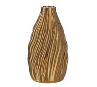 GILDE Vaso pieghevole - Ceramica - Oro - Altezza 20 cm x Ø 10 cm - Stampa 3D - Vaso impermeabile per fiori