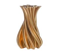 GILDE Vaso pieghevole - Ceramica - Oro - Altezza 25 cm x Ø 14 cm - Stampa 3D - Vaso impermeabile per fiori