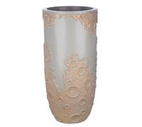GILDE Vaso XXL Moon - in fibra di vetro - rotondo, altezza 70 cm x diametro 33 cm, colore: beige grigio