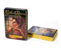 Gilded Reverie Lenormand Oracle Cards Giochi da Tavolo Carte da Gioco placcate in Oro per la divinazione della Fortuna delle Feste Glided Reverie Lenormand Oracle