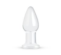 Gildo Gildo - Butt Plug Trasparente in Vetro - 9,4 cm