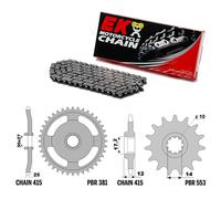 GILERA BULLIT 50 1990-1996 catena corona pignone kit 415 PBR EK 401