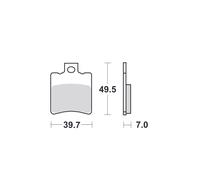 SBS Mobile Pastiglie freno anteriore P143Hf – Carbon Ceramic per Aprilia SR 50, Piaggio Typhoon