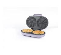 Giles & Posner Double Heart Waffle Maker - UK PLUGGED 34cm Aluminium Non-Stick Plates, PFAS-Free, Adjustable Temperature Dial, Power/Ready Indicator Lights, 1400 W, Purple, Sorbet Collection