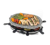 Giles & Posner Grill raclette da tavolo 1200 W con piastra in pietra