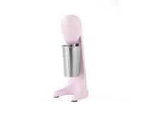 Giles & Posner Milkshake Maker - Frullatore Elettrico per Bevande con Bicchiere in Acciaio Inox da 500 ml, 2 Velocità, per Caffè Freddo, Cocktail, Frappè e Montatura del Latte, Rosa Opaco, 100W