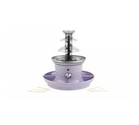 Giles & Posner Mini Fontana di Cioccolato - Macchina Elettrica a 3 Livelli, Spegnimento Automatico, 0°C a 50°C, Party Dip & Share, 2 Vassoi per Alimenti, 500ml, Inclusi 100 Spiedini, 25W, Viola