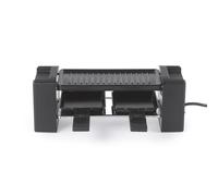 Giles & Posner Mini Raclette Grill - Macchina per grigliare per 2 persone, 2 spatole incluse, padelle per sciogliere il formaggio, piastra antiaderente, spia luminosa di accensione, 400W