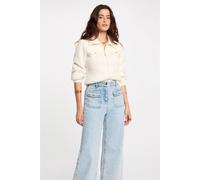 Gilet a maniche lunghe con collo a revers Bianco M Tinta unita