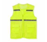 Gilet a rete traspirante in rete da pesce con stampa a strisce riflettenti per a