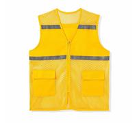 Gilet a rete traspirante in rete da pesce con stampa a strisce riflettenti per a