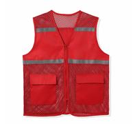 Gilet a rete traspirante in rete da pesce con stampa a strisce riflettenti per a