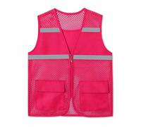 Gilet a rete traspirante in rete da pesce con stampa a strisce riflettenti per a