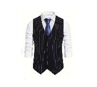 Gilet a righe bianche e nere, gilet casual aderente da uomo, stile coreano, gilet sottile da damigella d'onore e testimone L,M,S,XL,XS,XXSA strisceTessuto intrecciato