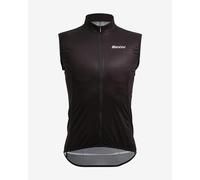 Gilet a vento senza maniche santini nebula black