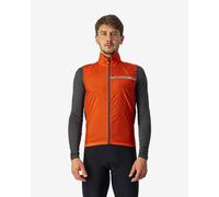 Gilet a vento sottile Castelli Squadra Stretch rosso aranciato grigio scuro - S