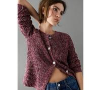 Gilet abbottonato, con girocollo Rosso XS Tinta unita
