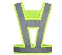 Gilet ad alta visibilità, Alta visibilità, cinturino regolabile for la corsa notturna, fori traspiranti, sicurezza ultrasottile e leggera con struttura a 360°(Yellow)