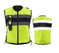 Gilet Airbag per Equitazione Gilet Airbag Riflettente per Moto Tessuto 500D Resistente all'Usura E Facile da Pulire Airbag A Grilletto Meccanico (S-3XL, Non Dotato di Bombola di Gas CO2) Gilet airbag