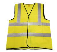 Gilet Alta Visibilità (Uso Stradale E Sito) Giallo - Grande | 9804L Sealey Nuovo