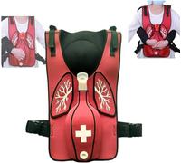 Gilet anti-soffocamento per ostruzione, simulazione dell'ostruzione delle vie aeree, gilet da indossare per allenamento, spallacci regolabili e cintura in vita