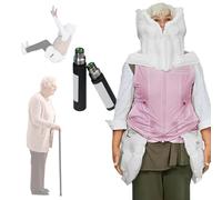 Gilet anticaduta con airbag per anziani con epilessia o cecità, abbigliamento anticaduta intelligente con app per visualizzare i dati di allenamento, protezione completa a 270°,womenpink-S