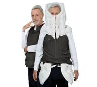 Gilet anticaduta intelligente con airbag per anziani, con app per visualizzare i dati di esercizio per uso esterno, per persone epilettiche o cieche, nero-3XL