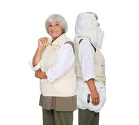 Gilet Anticaduta per Anziani, Gilet Intelligente Con Airbag E App Per Visualizzazione Dati Esercizio,Attrezzature di Protezione Intelligente,Per Persone Epilettiche O Cieche Apricot(F)-3XL