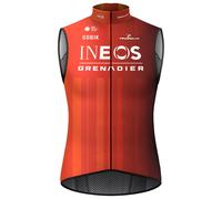 Gilet antivento INEOS GRENADIERS 2024 nero/rosso 2XL