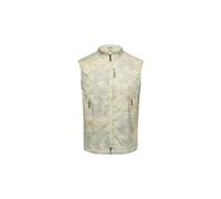 Gilet antivento senza maniche gore wear concurve electro beige e grigio