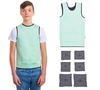 Gilet appesantito per bambini | Fornisce un comfort a pressione profonda | Strumenti ADHD per bambini | Abbigliamento sensoriale per autismo | Gilet appesantito regolabile | Weighted Vest