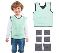 Gilet appesantito per bambini | Fornisce un comfort a pressione profonda | Strumenti ADHD per bambini | Abbigliamento sensoriale per autismo | Gilet appesantito regolabile | Weighted Vest