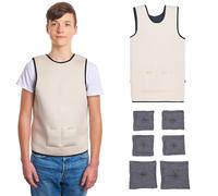 Gilet appesantito per bambini | Fornisce un comfort a pressione profonda | Strumenti ADHD per bambini | Abbigliamento sensoriale per autismo | Gilet appesantito regolabile | Weighted Vest